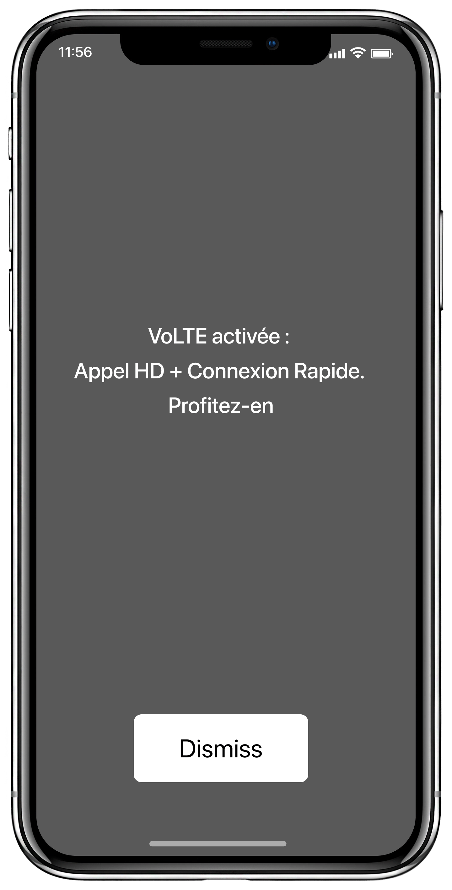 Confirmation VoLTE activée